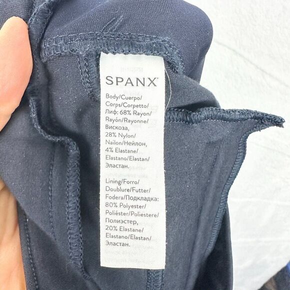 Spanx The Perfect Pant Hi Rise Flare Size Medium Classic Navy Blue - Picture 12 of 12